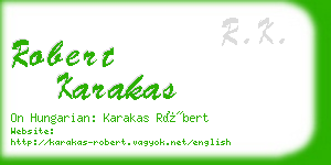 robert karakas business card